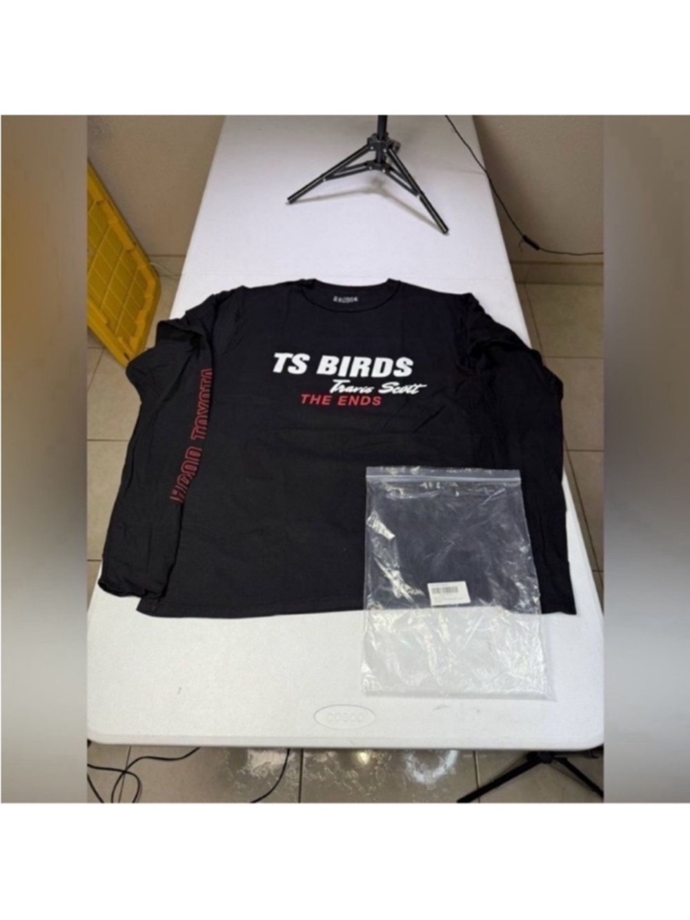 New Travis Scott T'S Birds The Ends Tour Black Long-Sleeve T-
Shirt Sz L